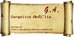 Gergelics Abélia névjegykártya